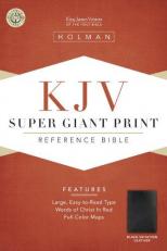 KJV Super Giant Print Reference Bible, Black Simulated Leather 