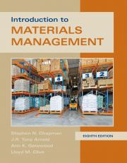 INTRODUCTION TO MATERIALS MANAGEMENT 8th