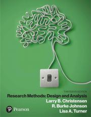 Research Methods, Design, and Analysis 13th