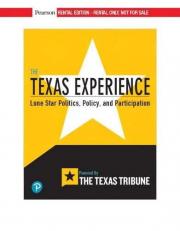 The Texas Experience : Lone Star Politics, Policy, and Participation 