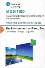 The Mastering Environmental Science with Pearson EText Access Code for Environment and You 3rd