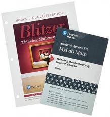 Thinking Mathematically, Loose-Leaf Edition Plus Mylab Math with Pearson EText -- 24 Month Access Card Package