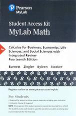 MyLab Math with Pearson EText -- Standalone Access Card -- Calculus for Business, Economics, Life Sciences, and Social Sciences, 14e with Integrated Review