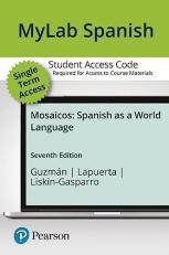 MLM Mylab Spanish with Pearson EText for Mosaicos : Spanish As a World Language -- Access Card (Single Semester) 7th
