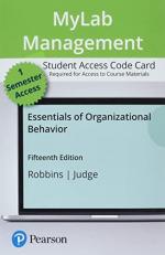 MyLab Management with Pearson EText -- Access Card -- for Essentials of Organizational Behavior 15th