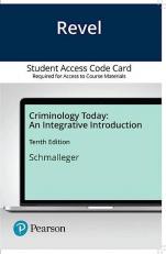 Revel for Criminology Today : An Integrative Introduction -- Combo Access Card 10th