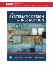 The Systematic Design of Instruction 