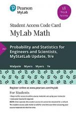 MyLab Statistics with Pearson EText -- 18 Week Standalone Access Card -- for Probability and Statistics for Engineers and Scientists, MyStatLab Update