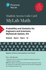 MyLab Statistics with Pearson EText -- Standalone Access Card -- for Probability and Statistics for Engineers and Scientists, MyStatLab Update 9th