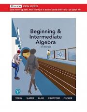 Beginning and Intermediate Algebra 