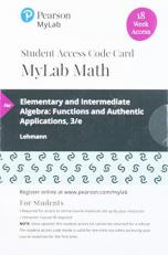 MyLab Math with Pearson EText -- 18 Week Standalone Access Card -- for Elementary and Intermediate Algebra : Functions and Authentic Applications