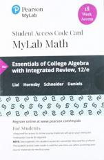 MyLab Math with Pearson EText -- 18 Week Standalone Access Card -- for Essentials of College Algebra with Integrated Review