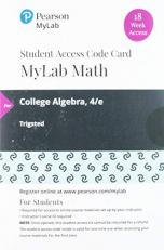 MyLab Math with Pearson EText -- 18 Week Standalone Access Card -- for College Algebra