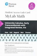 MyLab Math with Pearson EText -- 18 Week Standalone Access Card -- for University Calculus : Early Transcendentals