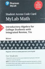 MyLab Math with Pearson EText -- Standalone Access Card -- for Introductory Algebra for College Students with Integrated Review 7th