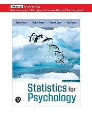 Statistics for Psychology 