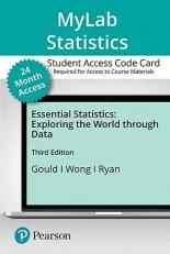 Mylab Statistics with Pearson Etext -- Standalone Access Card -- for Essentials of Statistics -- 24 Months