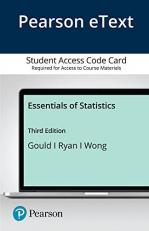 Pearson EText Essentials of Statistics -- Access Card 3rd