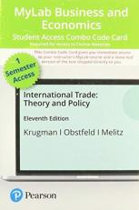 Mylab Economics with Pearson Etext -- Combo Access Card -- for International Trade : Theory and Policy 11th