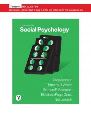 Social Psychology (subscription) 11th