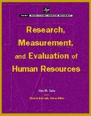 Research, Measurement and Evaluation of Human Resources 
