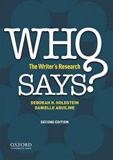 Who Says? : The Writer's Research 2nd