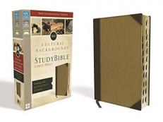 NIV Cultural Backgrounds Study Bible [Large Print/Indexed, Tan] 