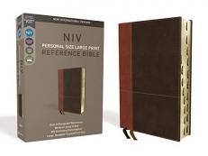 NIV Personal Size Reference Bible Indexed Red Letter Edition [Large Print, Brown] 