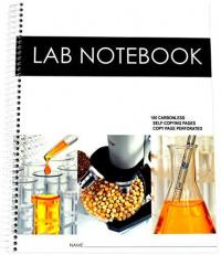 Lab Notebook Spiral Bound 100 Carbonless Pages (Copy Page Perforated) : Carbonless Pages-Copy Page Perforated 