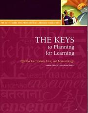 The Keys to Planning for Learning 
