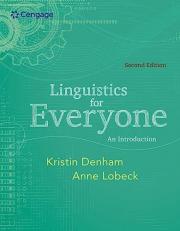 Linguistics for Everyone : An Introduction 2nd