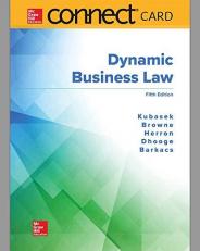 Connect Access Card for Dynamic Business Law 5th