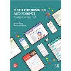 Math for Business and Finance : An Algebraic Approach 