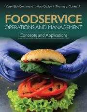 Foodservice Operations and Management: Concepts and Applications 