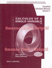 Complete Solutions Manual, Volume 1 for use with Calculus of A Single Variable 10th Edition