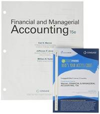 Bundle: Financial and Managerial Accounting, Loose-Leaf Version, 15th + CNOWv2, 2 Terms Printed Access Card