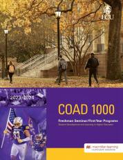 COAD 1000 Freshman Seminar/First Year Programs - East Carolina University