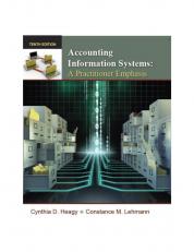 Accounting Information Systems: A Practictioner Emphasis 10th