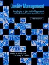 Quality Management for Organizational Excellence : Introduction to Total Quality 5th