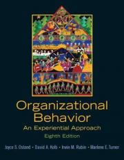 Organizational Behavior : An Experiential Approach 8th