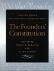 The Founders' Constitution Vol 3 Vol. 3 