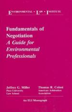 Fundamentals of Negotiation : A Guide for Environmental Professionals 
