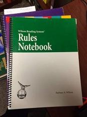 Rules Notebook (Wilson Reading System) 3rd