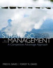 Strategic Management : A Competitive Advantage Approach, Concepts and Cases 15th