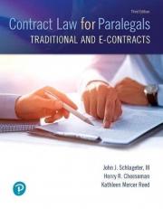 Contract Law for Paralegals : Traditional and E-Contracts 3rd