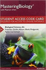 MasteringBiology with Pearson EText -- Standalone Access Card -- for Biological Science 6th