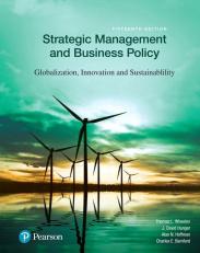 Strategic Management and Business Policy: Globalization, Innovation and Sustainability 