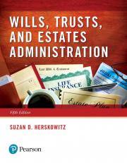 Wills, Trusts, And Estates Administration 5th