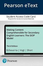 Making Content Comprehensible for Secondary English Learners : The SIOP Model -- Enhanced Pearson EText Enhanced Pearson eText -- Access Card 3rd