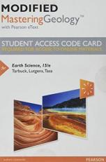 Modified Mastering Geology with Pearson EText -- Standalone Access Card -- for Earth Science 15th
